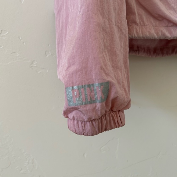 PINK Victoria's Secret Light Pink and Gray Bomber Jacket XS - Picture 4 of 4